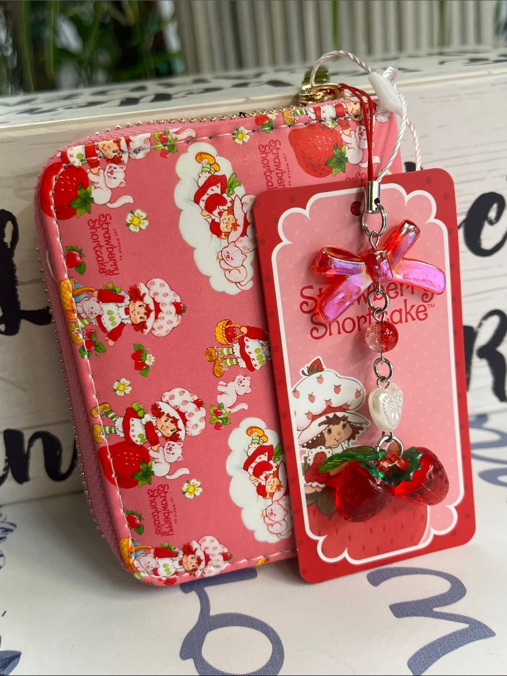 Strawberry shortcake zipper wallet /card holder